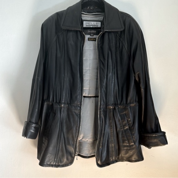 Wilson's Genuine Leather Coat - Black - Picture 1 of 9